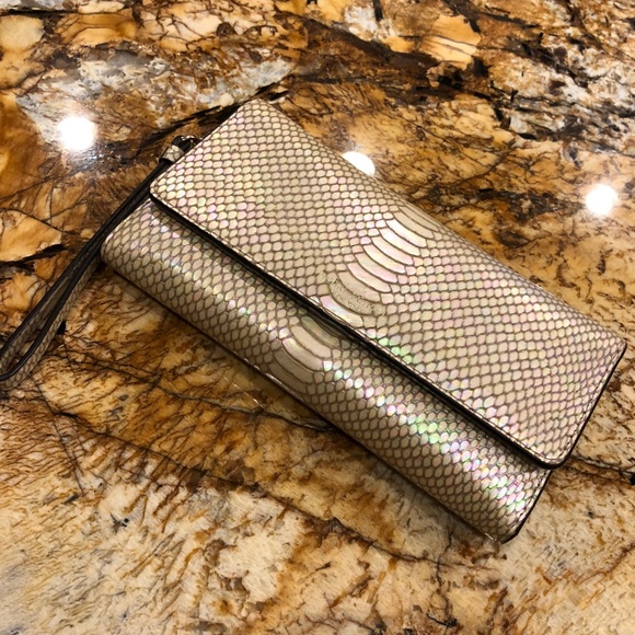 SOLD on Ⓜ️ Henri Bendel Metallic Snake Wallet - Picture 5 of 8